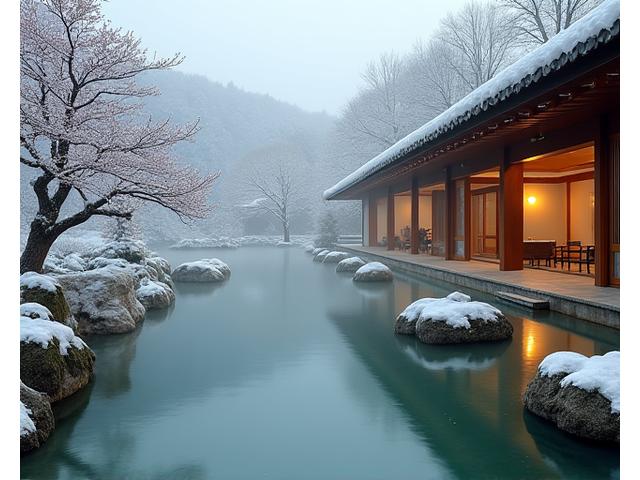 地熱エネルギーで稼働する老舗温泉旅館の全景